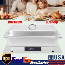 9.51Qt Electric Chafing Dish Buffet Server 95-194  Food Warmer W/Touch Screen