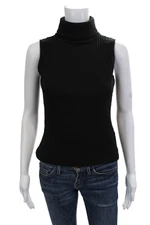 Drew Women Basic Sleeveless Turtleneck Tank Black Size XS