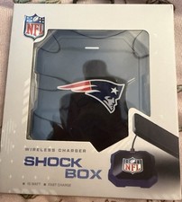 NIB New England Patriots NFL Bluetooth Wireless Shock Box USB-C Input 15 Watt
