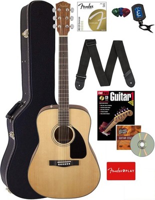 Fender CD-60 Dreadnought Acoustic Guitar - Natural w/ Hard Case