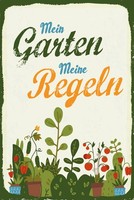 Holzschild 40X30 Cm Mein Garten Meine Regeln Schild Deko Geschenk Schild