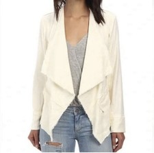 Free People Linen Blend Frayed Edge Blazer Size Medium