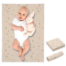 Vegan Leather Baby Changing Mat - Wipeable Portable Changing Pad, Foldable Tr...