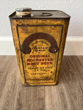 Vintage Rochester Root Beer Syrup Can 1 Gallon Rare Can Please Read Description