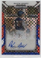 2019 Panini Prizm Draft Picks Red White & Blue 31/99 Nasim Nunez #51 Auto 0lm