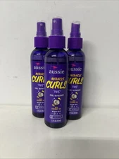 3! Aussie Miracle Curls Curl Refresher Maximum Hold Coconut Jojoba Oil 5.7 oz ea