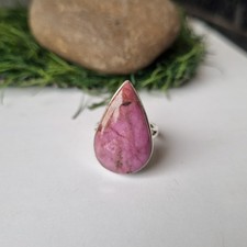 Natural Cobalto Calcite Ring 925 Sterling Silver Handmade Ring Gift her BT210