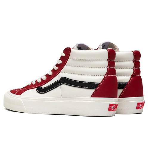VANS VAULT SK8-HI REISSUE VLT VN0A4BVHXHT Leather CHILI PEPPER MARSHMALLOW Sz 10 - Picture 7 of 18