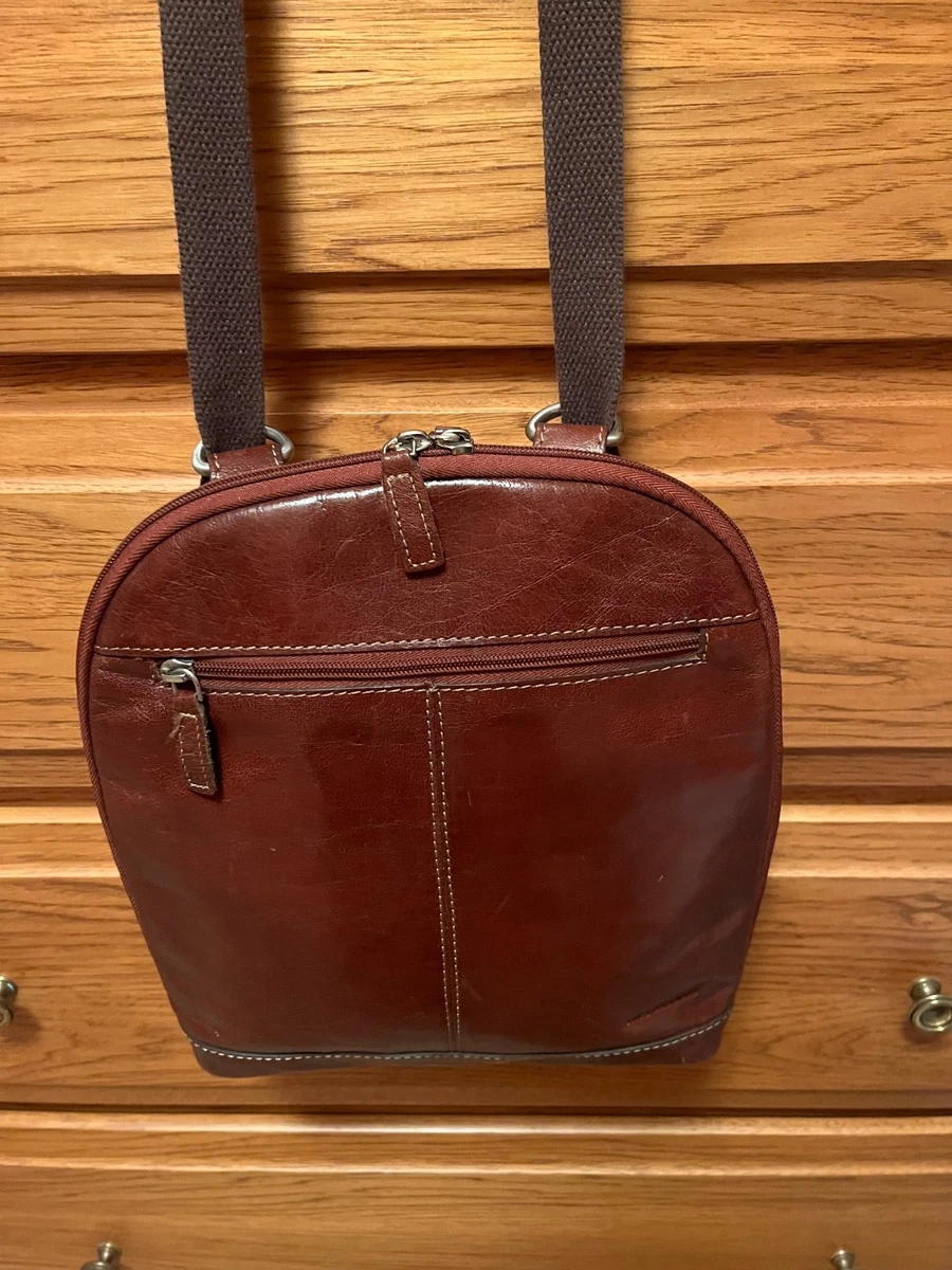 Jack Georges Backpack Embossed Tooled Genuine Leather Brown Purse Bag Leather Backpack Handbag Small - Voyager #7835 | Jack Georges main image 3