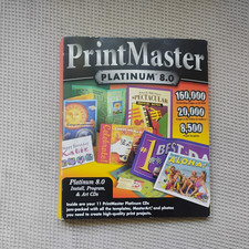 Printmaster Platinum 8.0 PC CD-Roms 11 Discs, 1999, Broderbund In Case