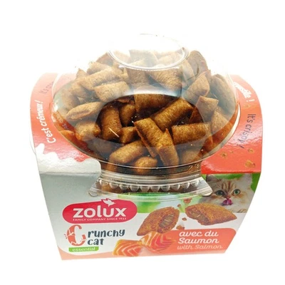 Friandise Crunchy Cat Saumon 80 gr pour chat - Photo 1/3