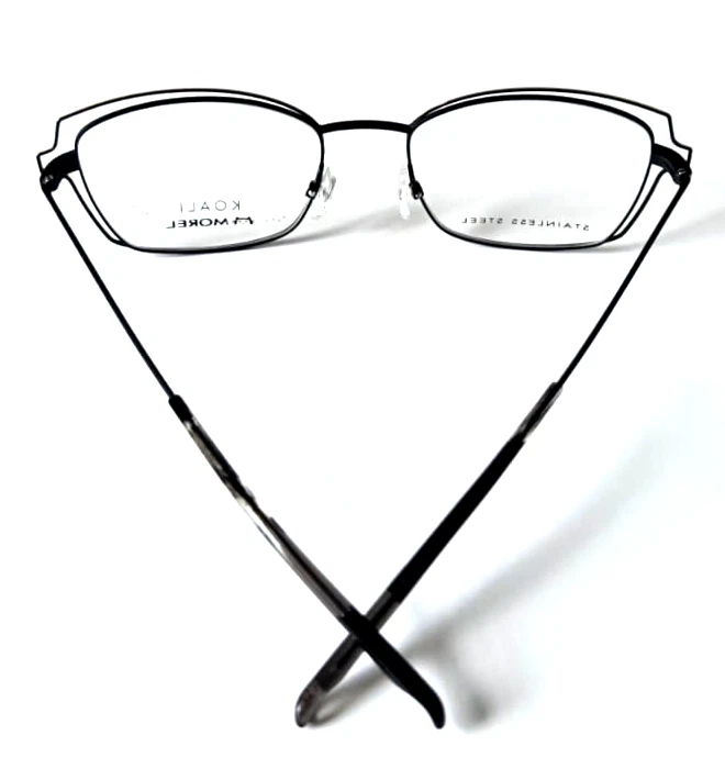 MARCOS DE GAFAS MOREL KOALI 20059K METAL NEGRO AUTÉNTICO BORDE COMPLETO 52-19-140 Foto 4 de 4