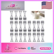 Essential Candle Wick Centering Tools - 60 Stainless Steel Holders for Crafters