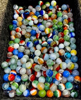 😎2.4 Lbs Vintage Vitro Agate Marbles NM Mint.59 .65 Nice Mixture Of Vitro’s