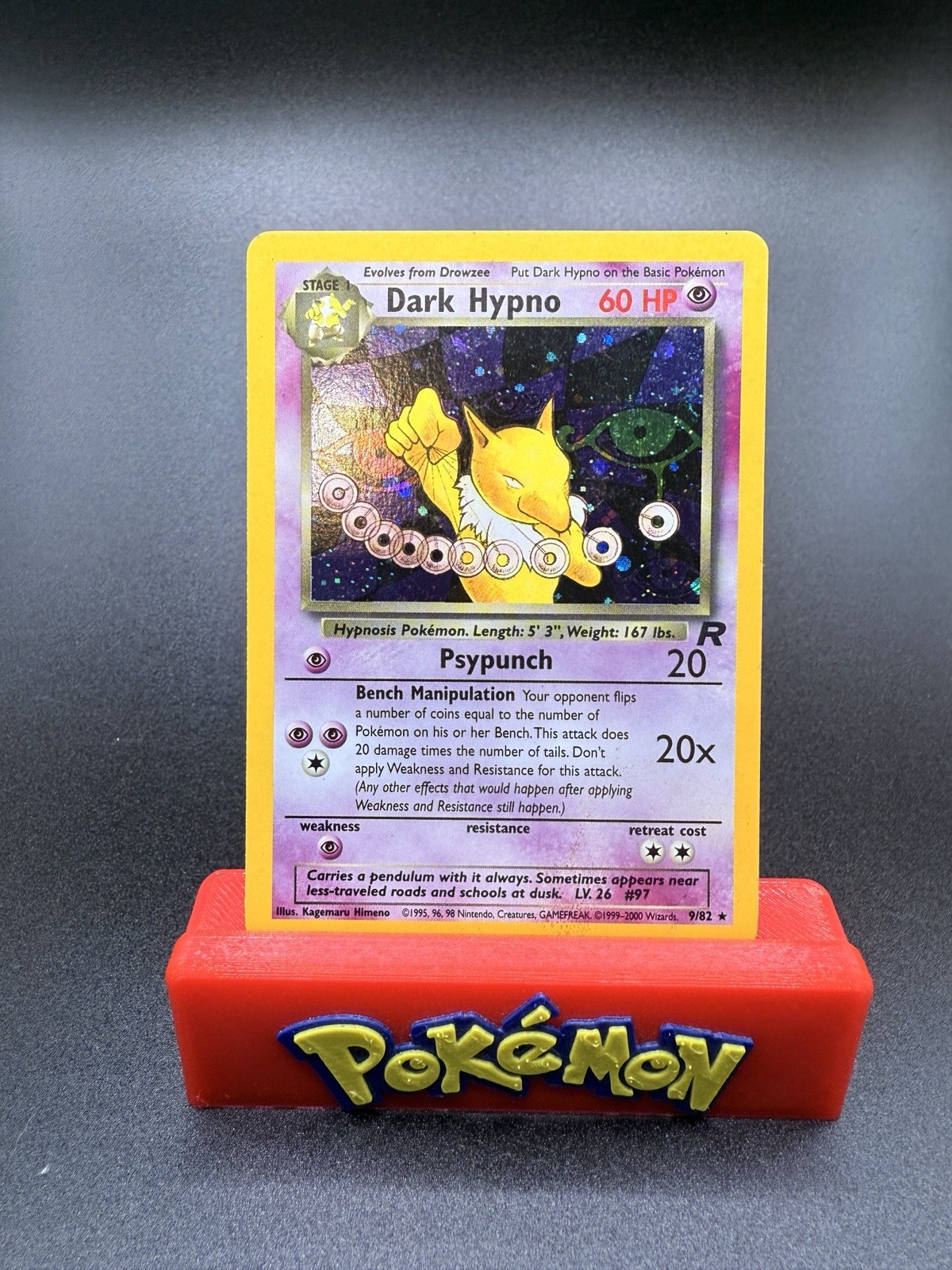 Dark Hypno 9/82 Team Rocket Holo Rare NM Pokemon Card 1999-2000