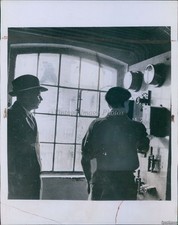 1938 Photo German Student & Observer In Power Room Witzenhausen Education 7x9