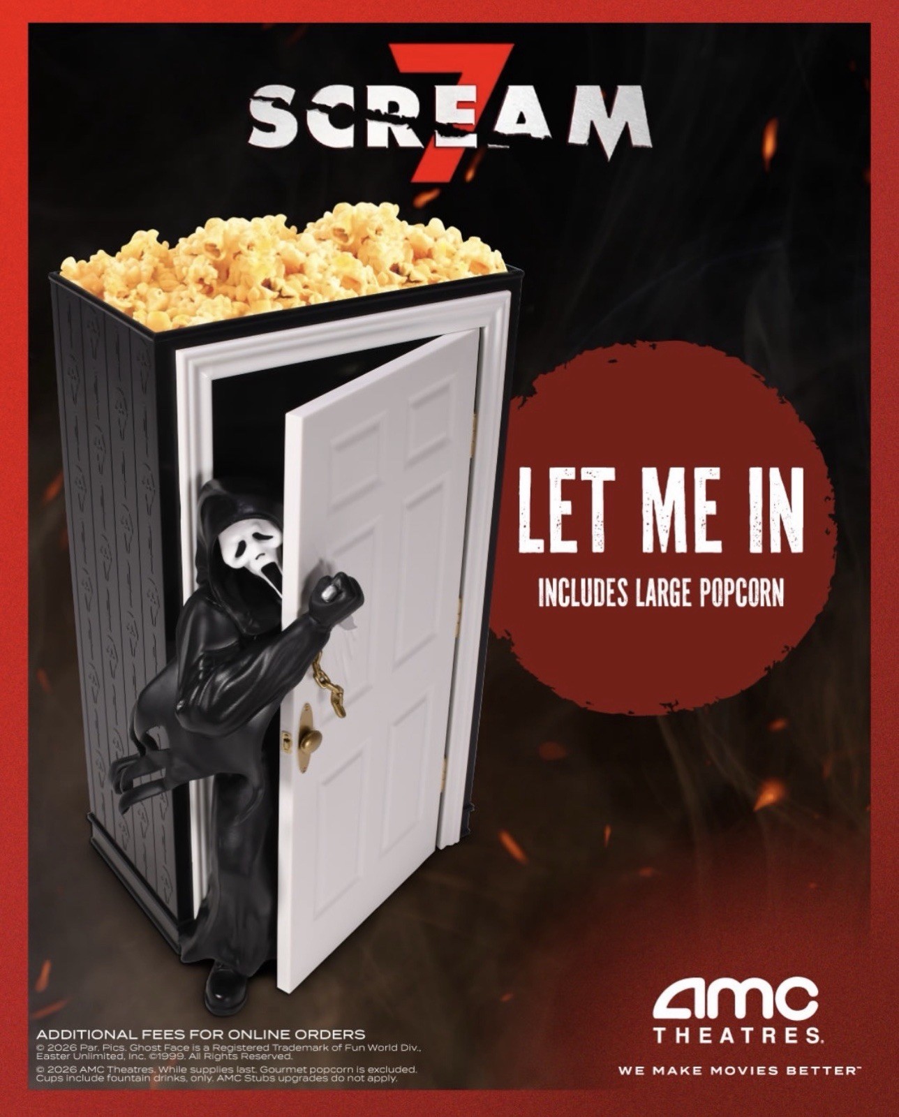 PRESALE Scream 7 Ghostface Popcorn Bucket 2026 AMC Exclusive ** FREE ...