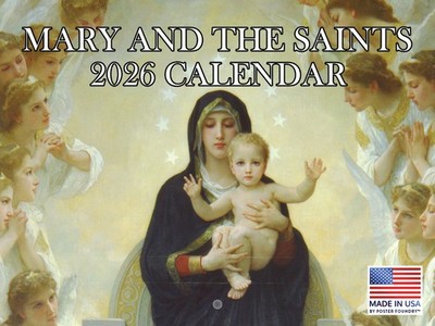 Mary And The Saints Catholic Calendar 2026 Religious Monthly Wall