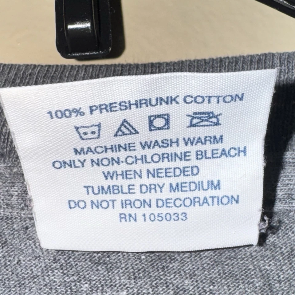 Винтажная футболка Aloré серая синяя бабочка одинарный шов размер L - Изображение 4 из 4