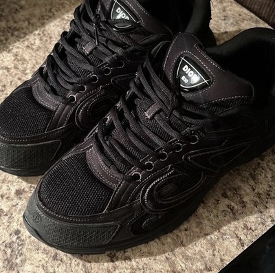 Dior B30 Men's Black stone island Low Top Lace-Up Athletic Sneakers New with Box