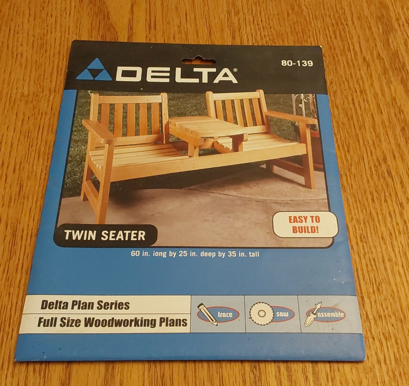 Delta Twin Seater Full Size Traditional Bench Woodworking Plans
