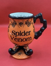 Halloween - Large “Spider Venom” Ceramic Coffee Mug with Witch Feet