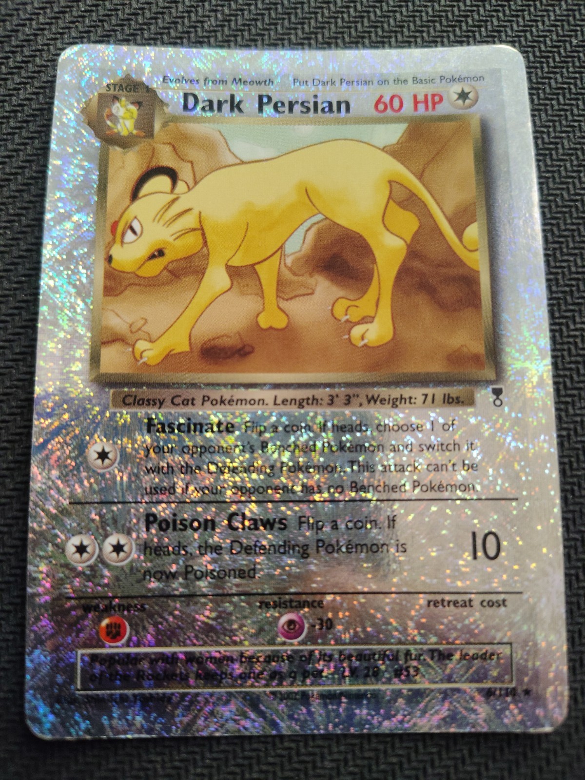 Pokemon Dark Persian 6/110 Legendary Collection Reverse Holo Rare ENG