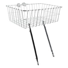 Wald 1392 Standard Large Front Handlebar Bike Basket Silver 