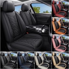 For Toyota Nappa Leather Car Seat Covers Full Set Front Rear 5 Seats Protector