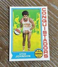 Stew Johnson 1975 Topps Basketball #214 No Creases Conquistadors
