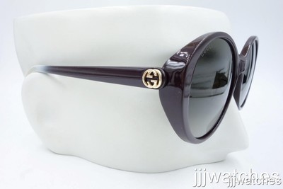 Gucci Women’s Brown Gradient Round Oversized Sunglasses Gucci Brown Gradient Round Ladies Sunglasses GG0035SN 004 54  main image 3