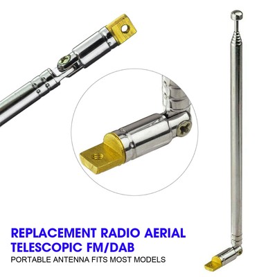 Radio Aerial Telescopic Antenna Radio FM/DAB Replacement For Most Model PortaboA