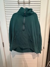 Lululemon Scuba Funnel Neck Half-Zip Long Hoodie Storm Teal Size XL/XXL