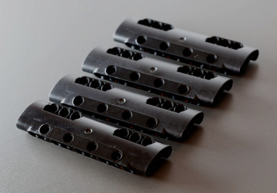 LEGO Technic: 4x Panel Curved 11 x 3, schwarz