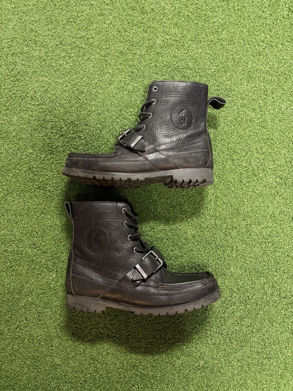 Vintage Black Polo Ralph Lauren Country Ranger Leather Boots - Men’s Size 9