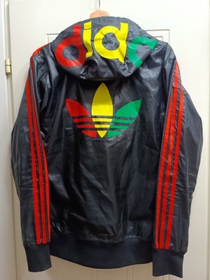 Adidas Jamaica Windjacke   Adidas Jacket Windbreaker Rasta M