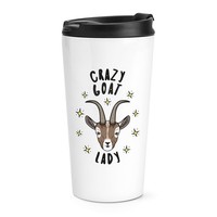 VerrüCkte Ziege Damen Stars Reise Becher Tasse Lustig Tiere Thermo Becher Scherz