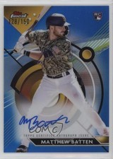 2023 Topps Finest Blue Refractor 128/150 Matthew Batten #FA-MB Auto 6k2