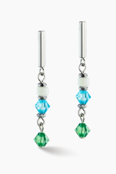 Boucles d'oreilles Princess Shape Mix vert menthe - Image 2