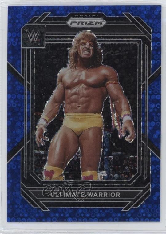 2023 Panini Prizm WWE Under Card Blue 11/25 Ultimate Warrior #162 HOF 0p4n