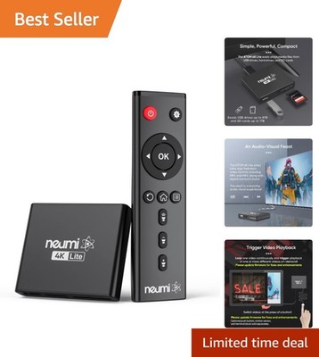 Compact NEUMI Atom 4K Digital Media Player - Seamless Playback & Trigger Input