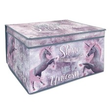 Toy Storage Box Large Collapsible Folding Jumbo Kids Toy Chest Unicorn Design