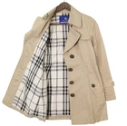 Burberry Blue Label Nova Check Trench Coat Beige Size 38 Middle Length Single