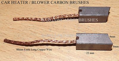 Fan Heater Carbon Brushes Audi A4 80 Avant A3 Volkswagen Berlingo PAIR