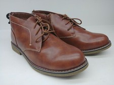 Wonder Nation Boys Youth Casual Dress Boot Shoes Laces Ankle Brown Chukka