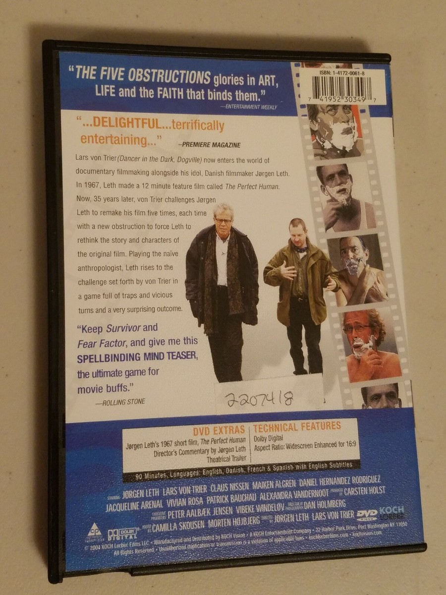 The Five Obstructions (DVD, 2004) Jorgen Leth, Lars Von Trier