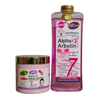 Veet Gold Alpha Arbutin Oil And Face Body Scrub