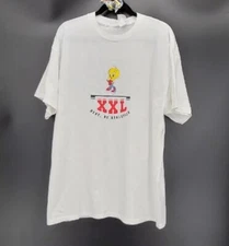 VINTAGE Looney Tunes Tweety Bird Scrunchy Shirt Adult XL Dept Of Athletics 90s