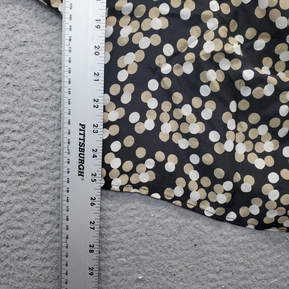 Blusa Top Juicy Couture Para Mujer 4 Multi Lunares Plisada Cuello Redondo Corbata Frontal Foto 3 de 4