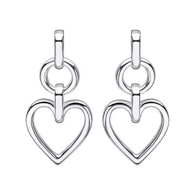 Offenes Herz Ohrhänger Sterling Silber 925 gepunzt nagelneu verpackt
